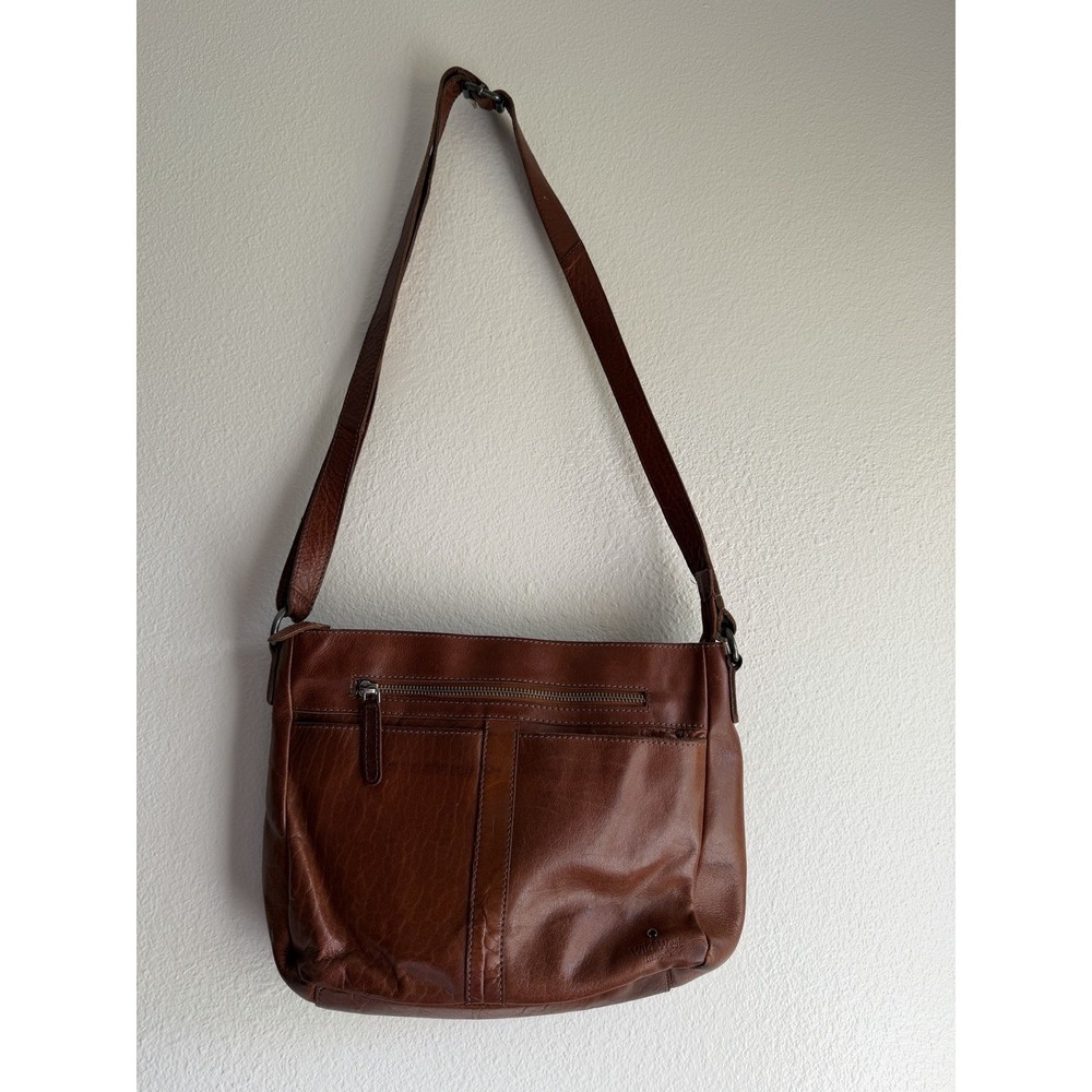 Women's Wild West‎ Los Angeles Brown Distressed Leather Crossbody Bag